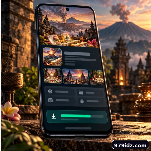 Pratinjau antarmuka panduan APK Mahjong Puncak Bromo